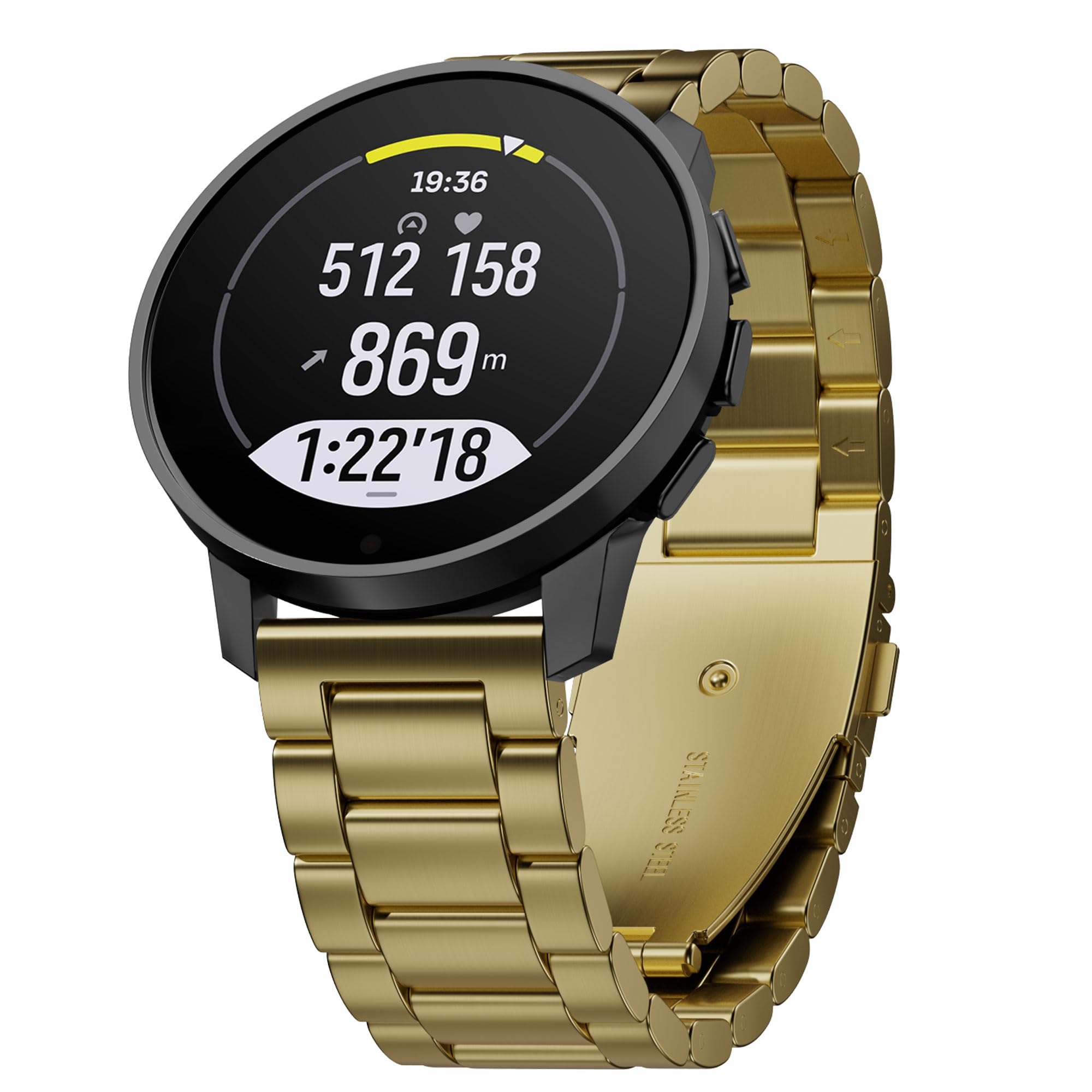 Bracelet Métal Hiseus Pour Suunto 9 Peak / 5 Peak / Vertical – Acier Inoxydable, Réglable, 5,5 à 8,7 Pouces