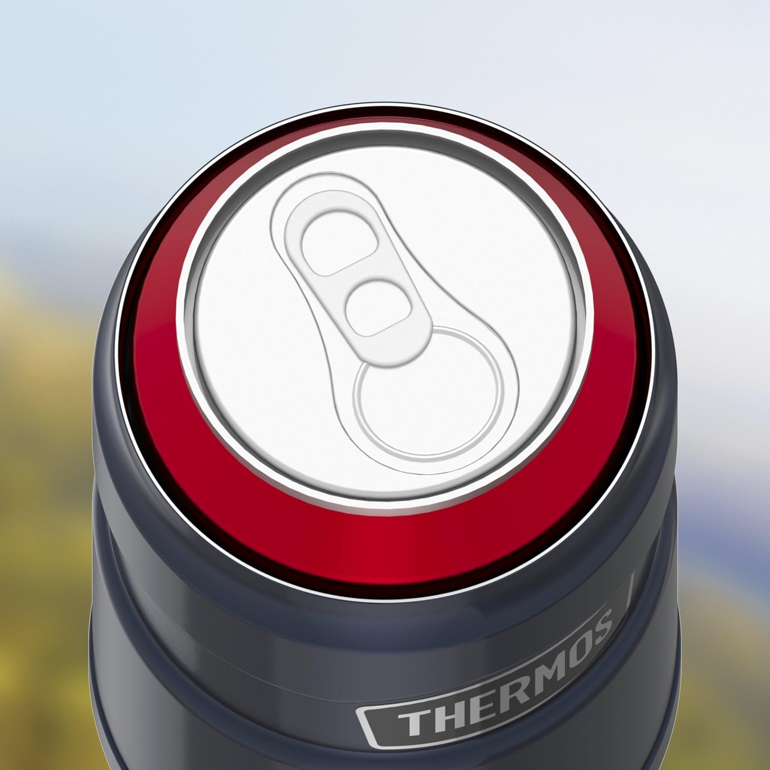 Thermos Stainless King Can Insulator with 360 Degree Drink Lid, Midnight Blue