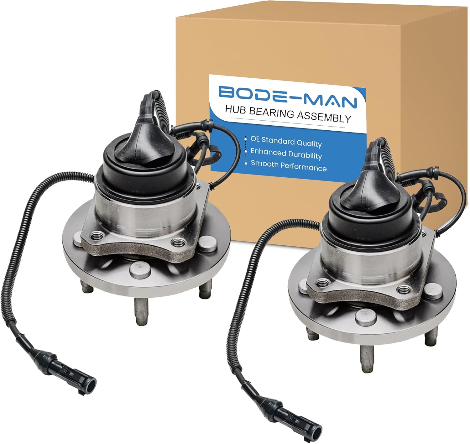 Pair Front Wheel Hub and Bearing Assemblies for 2005-2011 Ford Crown Victoria Lincoln Town Car Mercury Grand Marquis