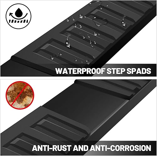Miniatura 8 de COMNOVA - Estribo de repuesto para barra Nerf con escalón lateral para Ford F-150 Crew Cab 04-14 (4 puertas de tamaño completo), diseño de