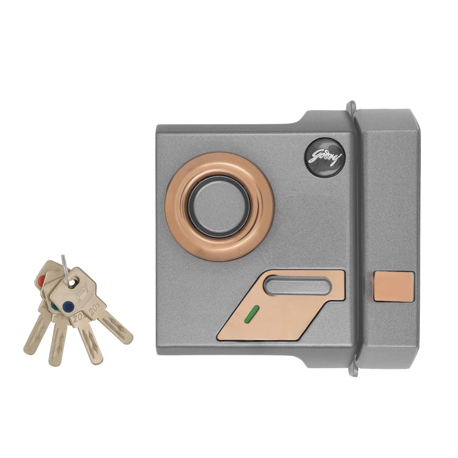 Godrej Rim Lock I Altrix EXS+ I 1CK Deadbolt I Royal Titanium Finish I for Inside/Outside Opening Door & Left/Right Handed Doors I 4 Keys I 15 Year Warrenty I Manual Locking (B08R96WP33) Amazon Price History, Amazon Price Tracker