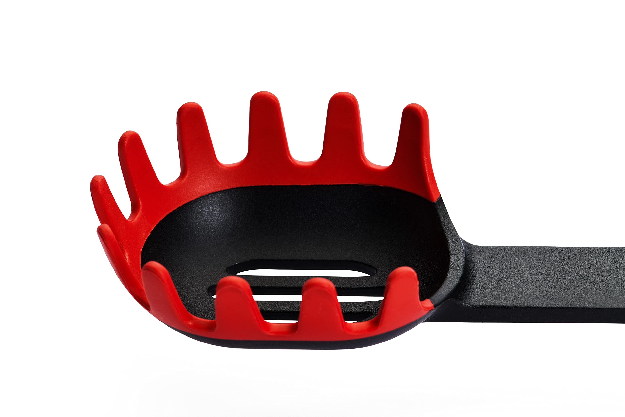Woll Cook-It, łyżka do makaronu, z silikonowym uchwytem Easyy, 6 cm szerokości, 32 cm długości, odporna na wysoką temperaturę do 220°, nadaje się do mycia w zmywarce