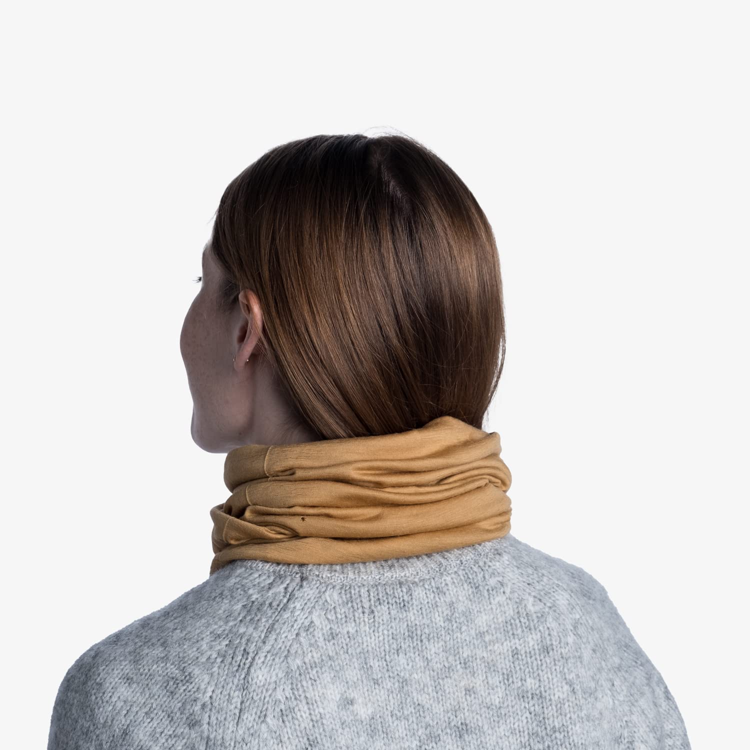 BUFF®| Merino Lightweight Multifunktionstuch Tour de cou Homme Femme Adulte, Echarpe multifonctionnelle, 100% Laine mérinos, Randonnée, Outdoor, Durable, Légère, Fine, Taille unique, Bleu noche