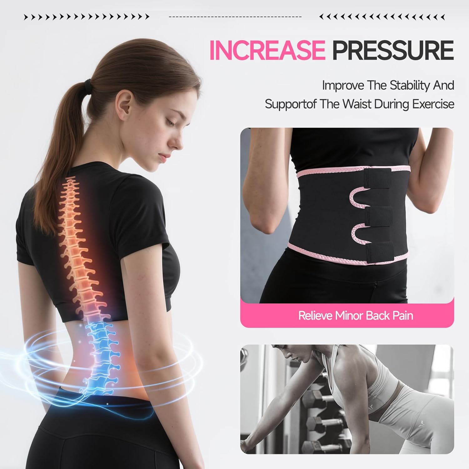 Waist Trainer for Women Men,Sweat Waist Trimmer Belt,Sweat Band for Stomach, Sweat Waist Trimmer For Women - Image 5