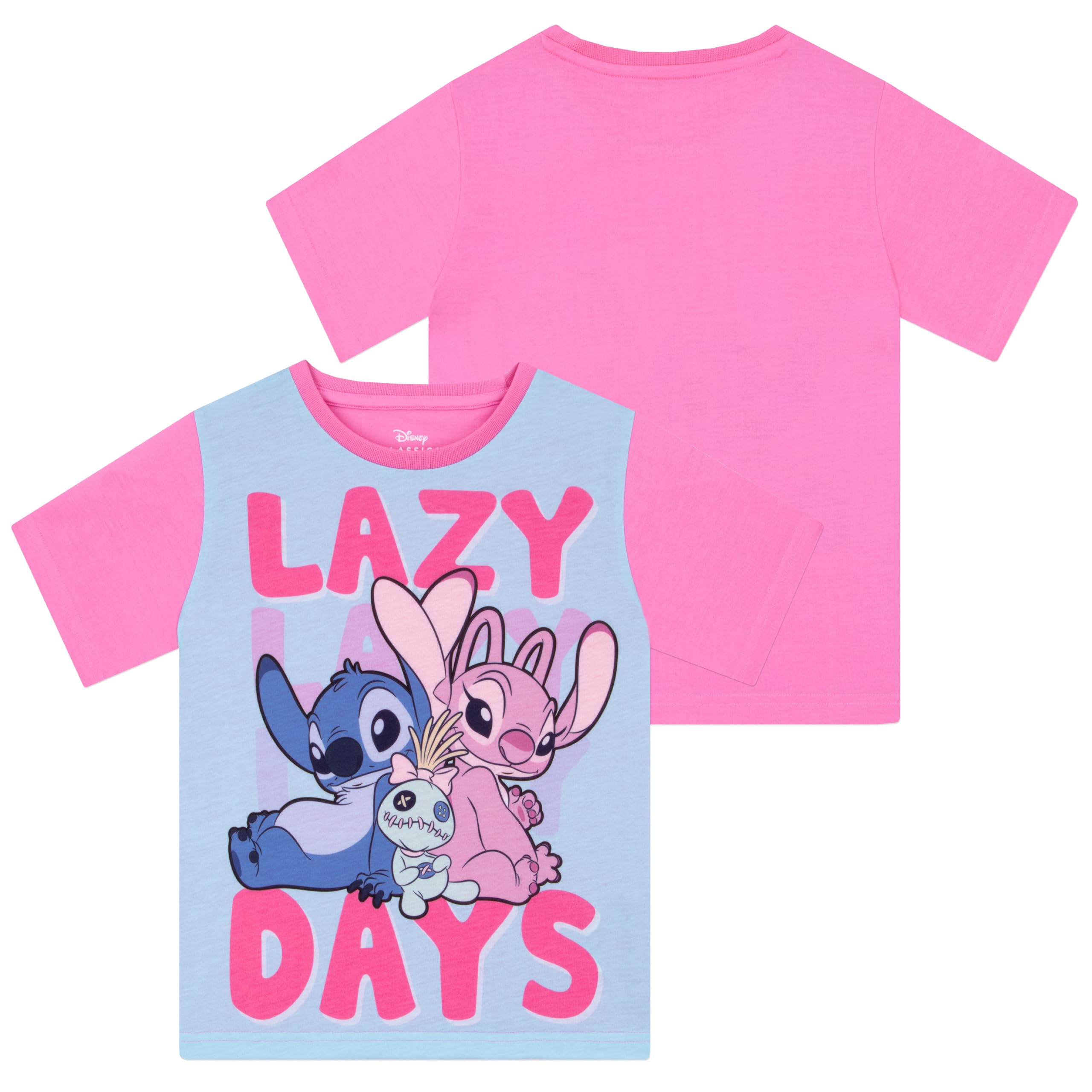 Disney Lilo I Stitch Piżama Dziewczęca, Urocza Piżamas Stitch, Krótki Rękaw, Letnia Piżama Dla Dzieci