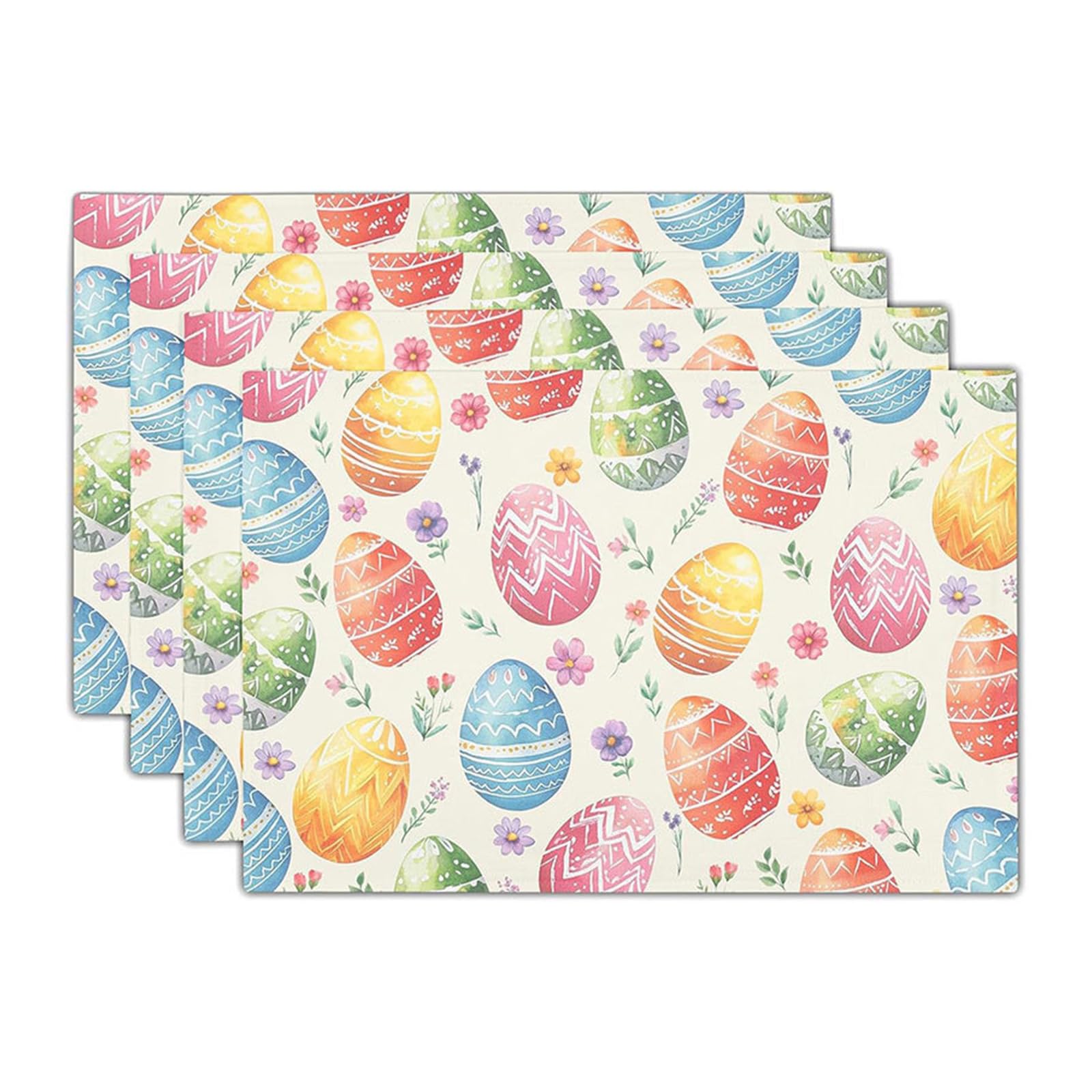Of 4 Festival Decoration Dining Mats Linen Nonslip Kitchen Table Protectors Decorative Placemats for Parties Table Placemat