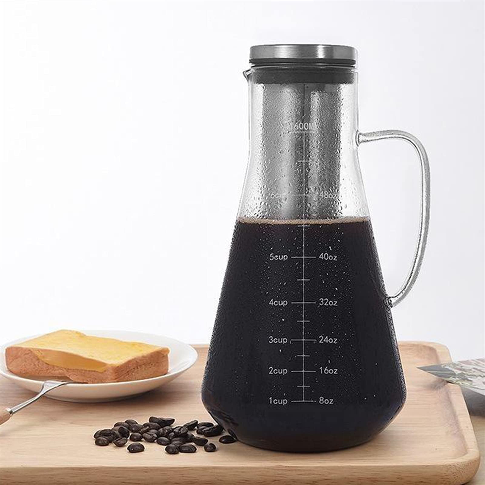 QINGGANGLING999 Kaffeekannen Kaffeekanne 1.6L Kaffeemaschine Wasserkocher Kaffeebrauer Kaffee Tee Zubehör für Home Kitchen Bar Hotel Restaurant Perfekt Für Kaffee Liebhaber Teekannen