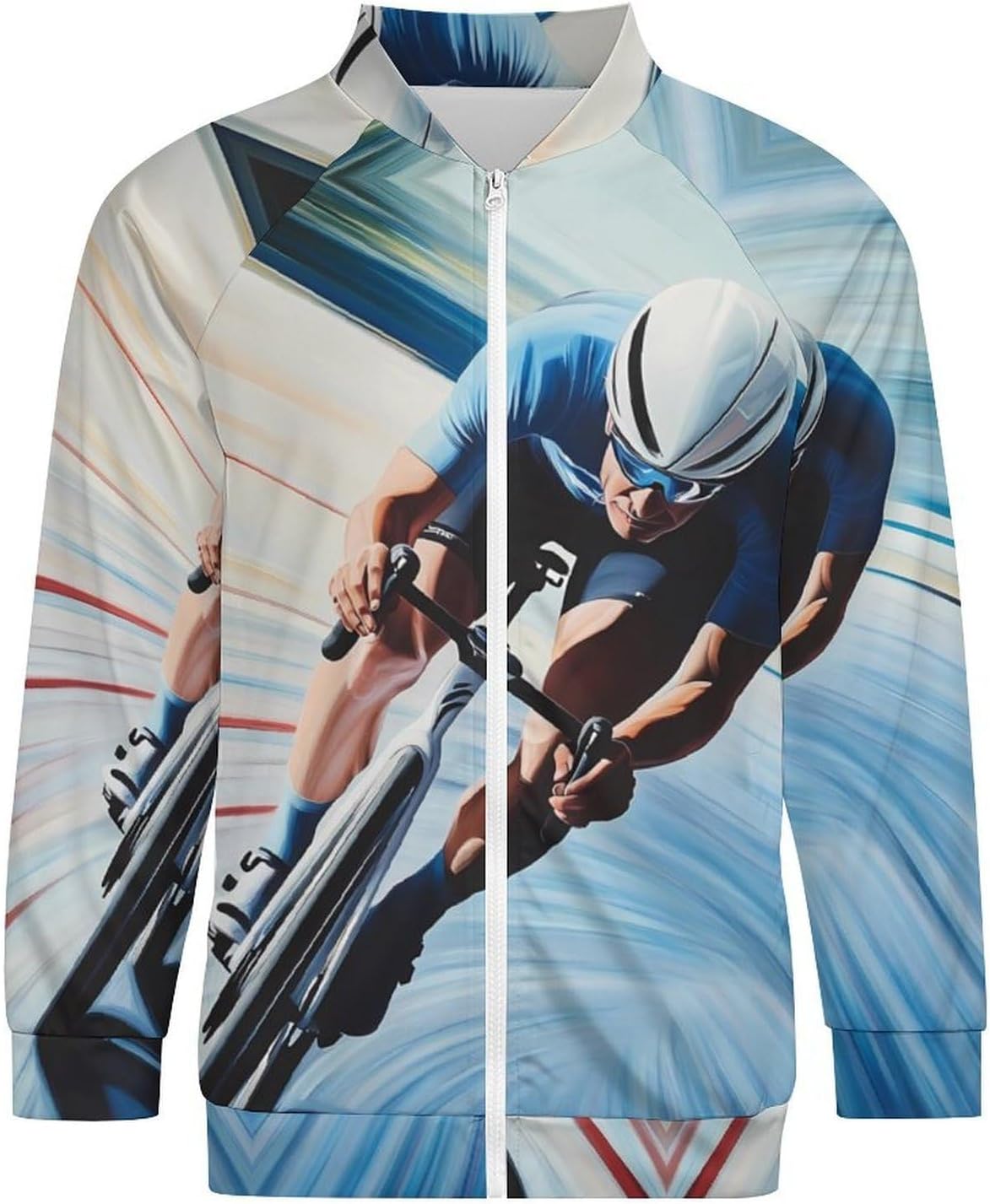 Racing Riding Men's Zip Up Sweatshirt Casual Sweater Jackets Long Sleeve Tops Lightweight Coat