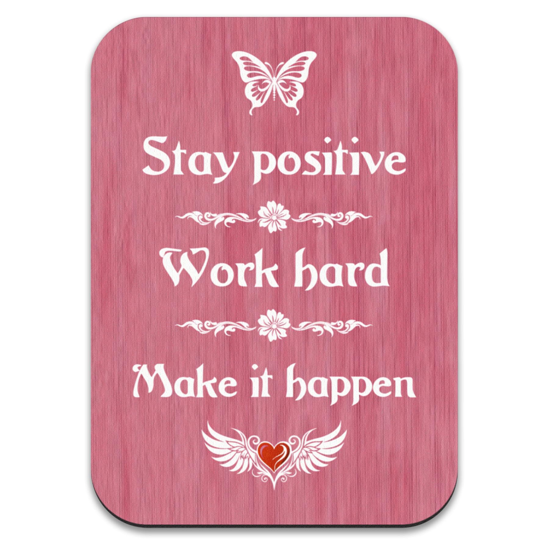 Mouse Pad Small Motivational Pink - 7 x 5 inch x 2mm - for Travel - Anti Slip Base - Smooth Surface- Comfort and Precision – Cool, Cute and Funny Desk Mouse Pad Small Motivational Pink - 7 x 5 inch x 2mm - for Travel - Anti Slip Base - Smooth Surface- Comfort and Precision – Cool, Cute and Funny Desk