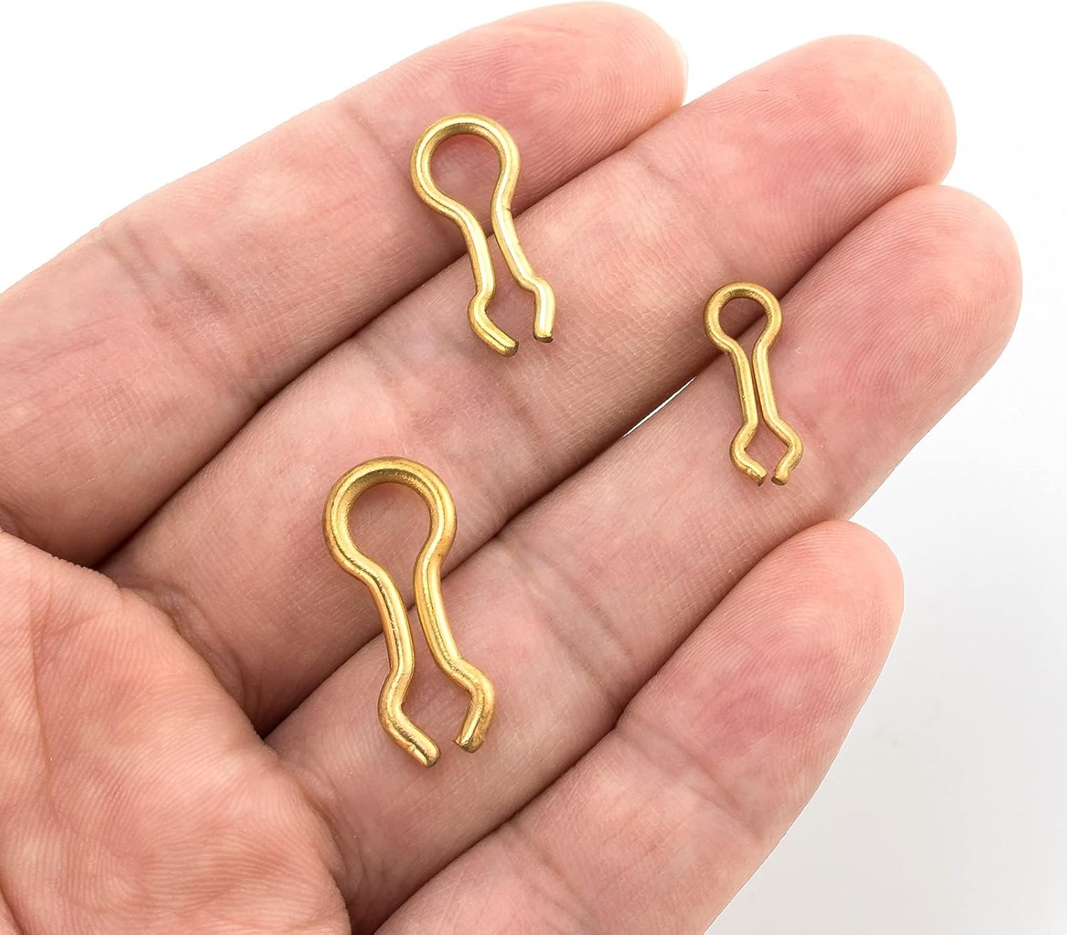 Dr.Fish Brass Sinker Eyes for Lead Weight Mold, US Size Sinker Eyelet for Homemade Fishing Weight Mold Tackle Accessories