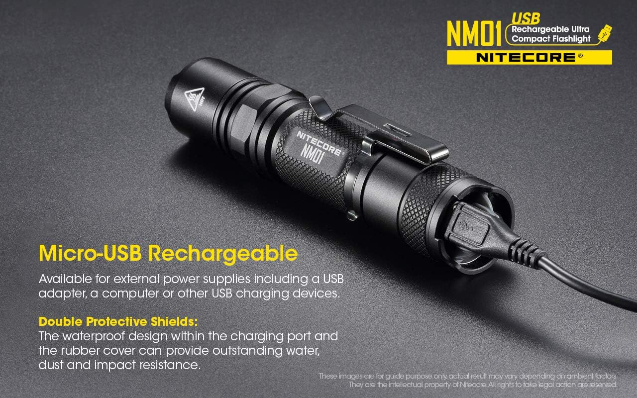 Nitecore NM01 1000 Lumen USB Rechargeable EDC Flashlight