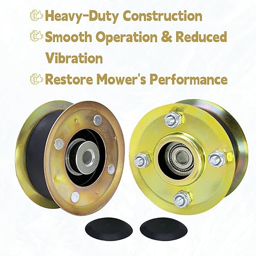 Miniatura 6 de 131-4529 Juego de 2 poleas compatibles con Toro 30 pulgadas Timemaster Turfmaster cortacésped reemplazar 131-4506 131-4509 121-5763 125-2532