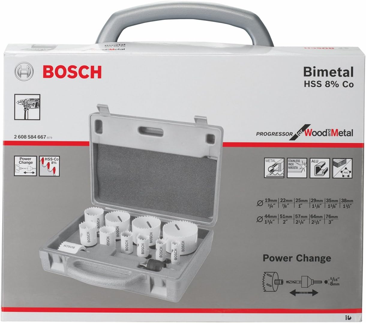 Bosch 5x Kit De Démarrage PRO Multi Material Power Change Plus (pour