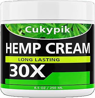 Hemp Cream 8.5oz, Natural Soothing Topical Cream, with Arnica,MSM, Turmeric, Menthol, Aloe