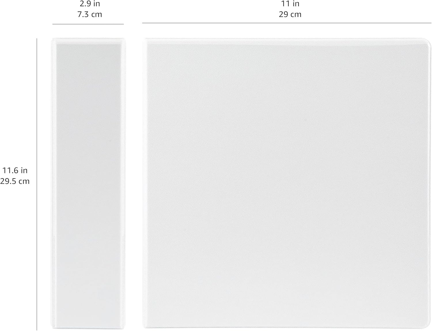  Basics Economy 3 Ring Binder, Showcase View Binder with 2 Inch D-Ring, White, 4-Pack : Office Products