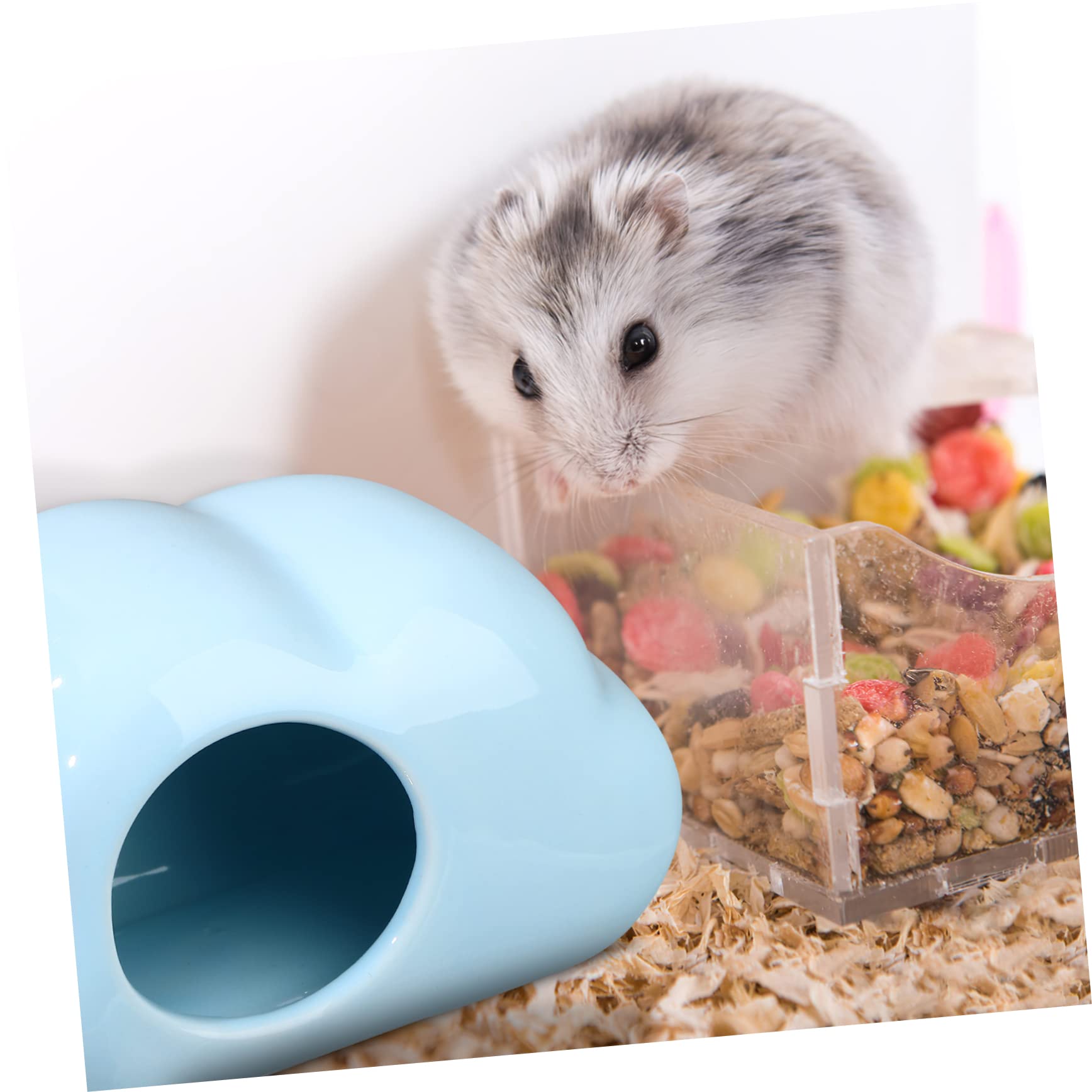2 Stück Keramik Hamsternest in Wolkenform für Hamster