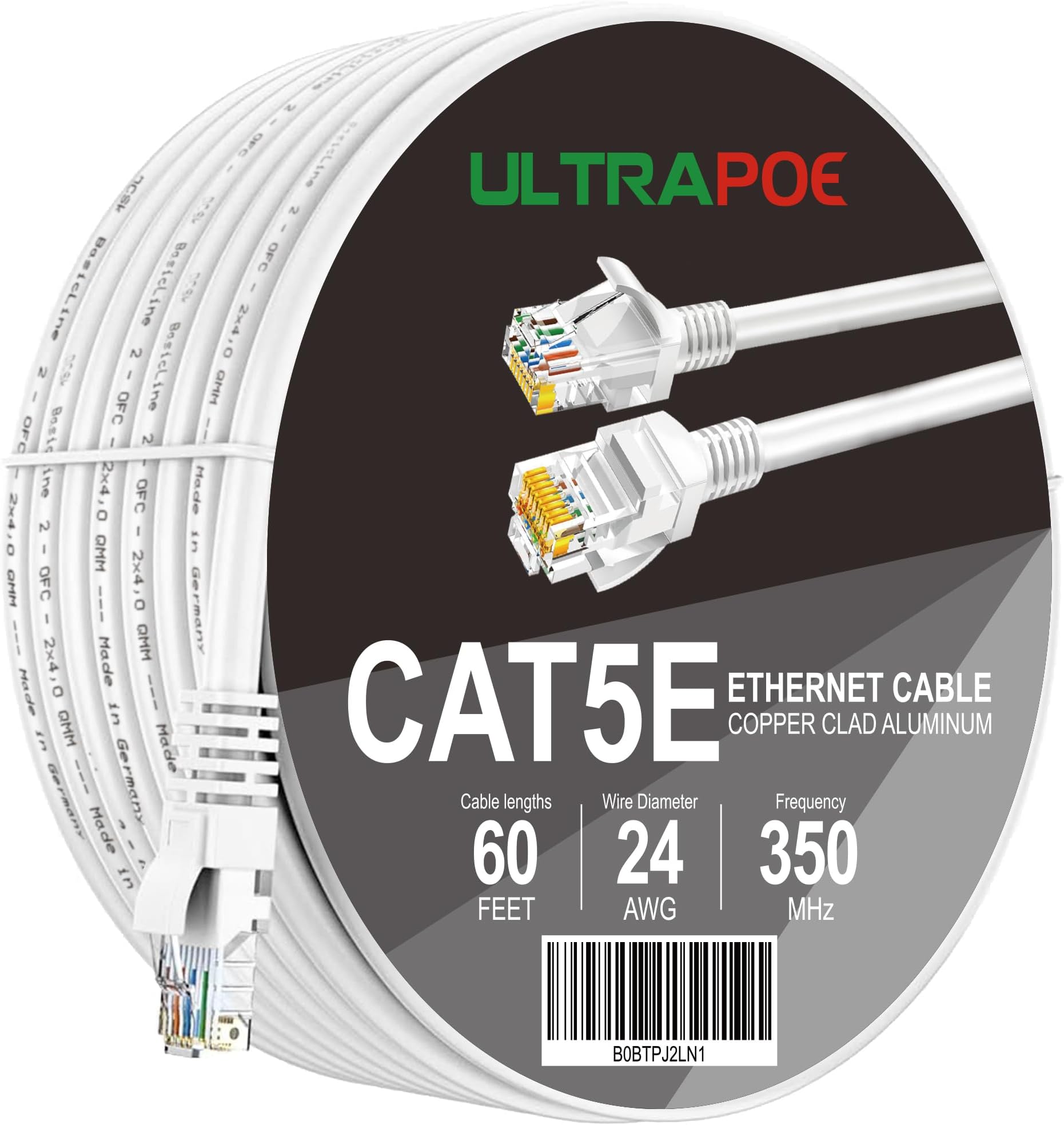 TNP Cat 5e Cable 50ft, Cat 5 Patch Cable