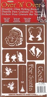 Armour Over n Over Reusable Glass Etching Stencil ~ Cookies for Santa