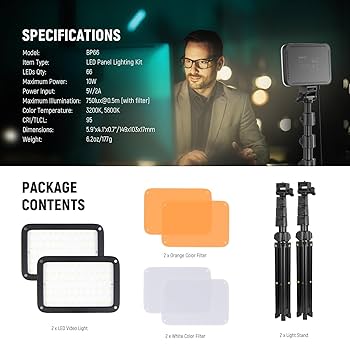 Amazon.com : NEEWER BASICS LED Video Light, 2 Pack Studio