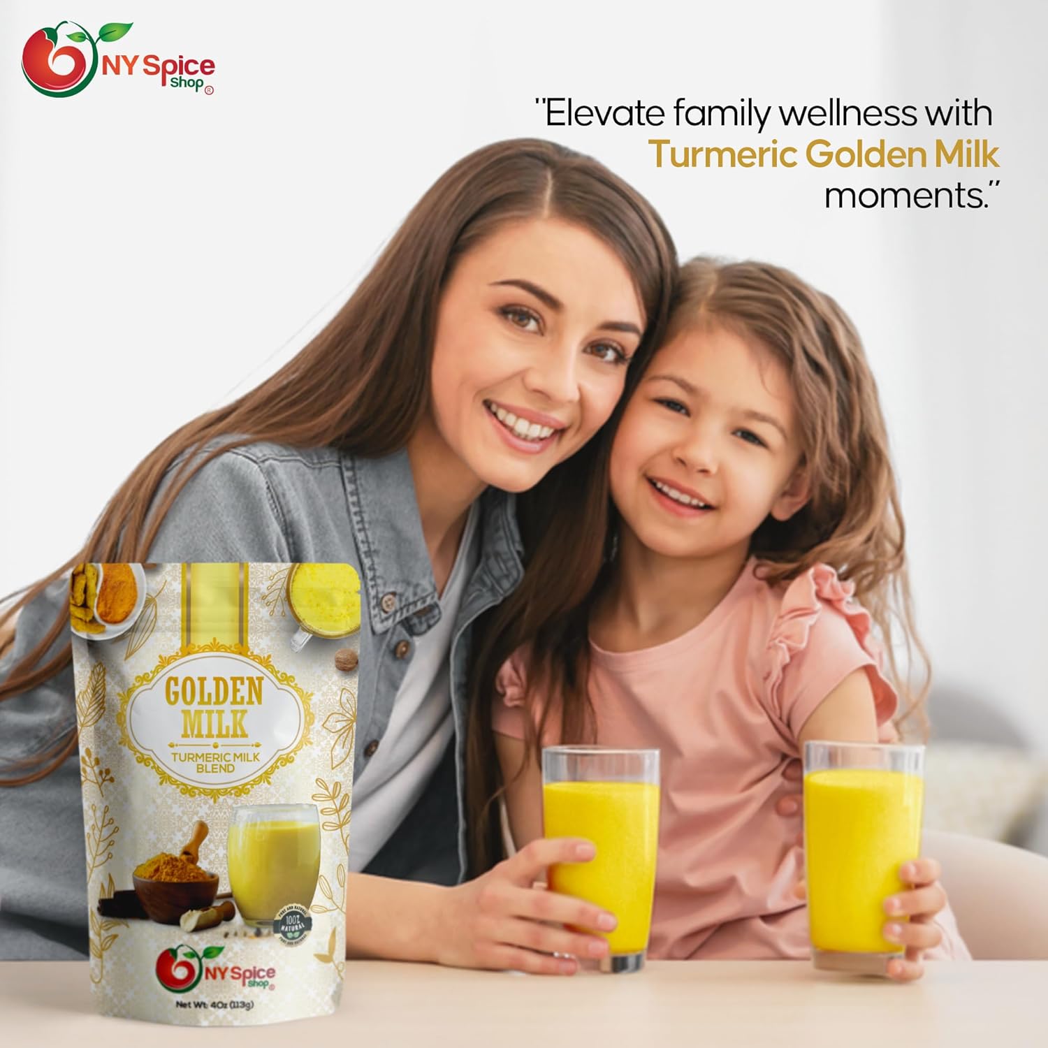 NY SPICE SHOP Golden Milk Superfood Powder – 4 Oz (Ounce) Instant Latte Mix Superfood with Turmeric - Superfood Blend of Turmeric, Cinnamon, Ginger, Black Pepper, Nutmeg, Green Cardamom - Image 5