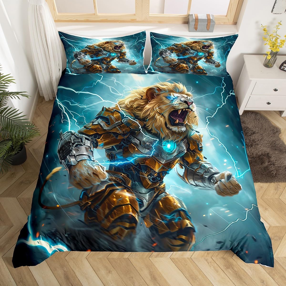 Manfei Cowboy Duvet Cover Set Queen Size, Cowboy Boots Bedding Set for Kids Girls Room Decor, Wild West Cactus Flower Cowgirl Comforter Cover, Lightweight Bedspread Cover,2 Pillowcases,No Comforter