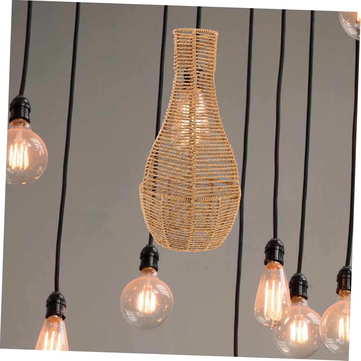balacoo Retro Rope Ceiling Light Cover Modern Lampshade for Home Decor Bedroom Lighting Fixture