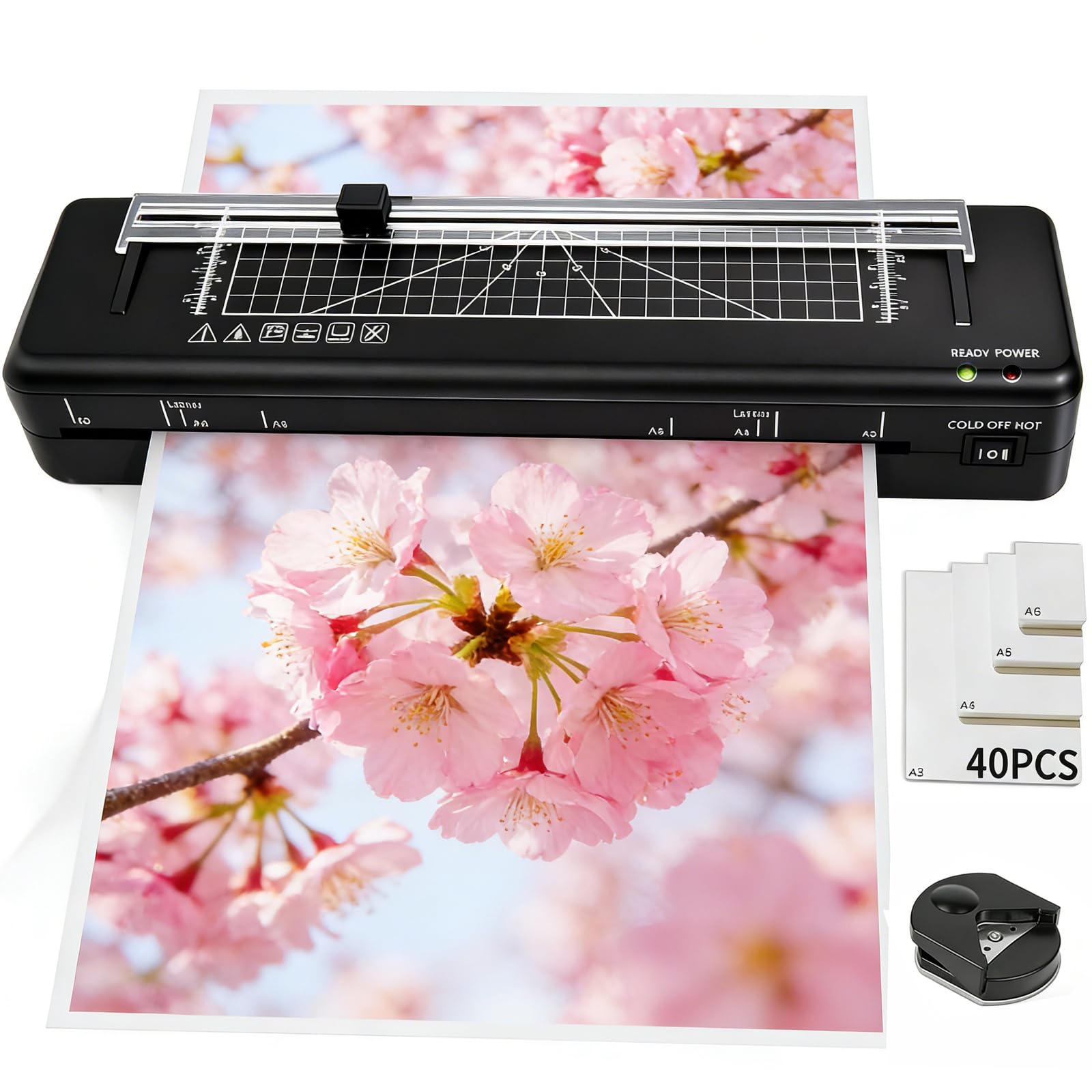 Laminiergerät, Laminiergerät A3 70 Sek Schnelles Aufwärmen, Laminiermaschinen mit Eingebauter Papierschneider und Laminierfolien A3 A4 A5 A6 für den Heimgebrauch Büro Schule