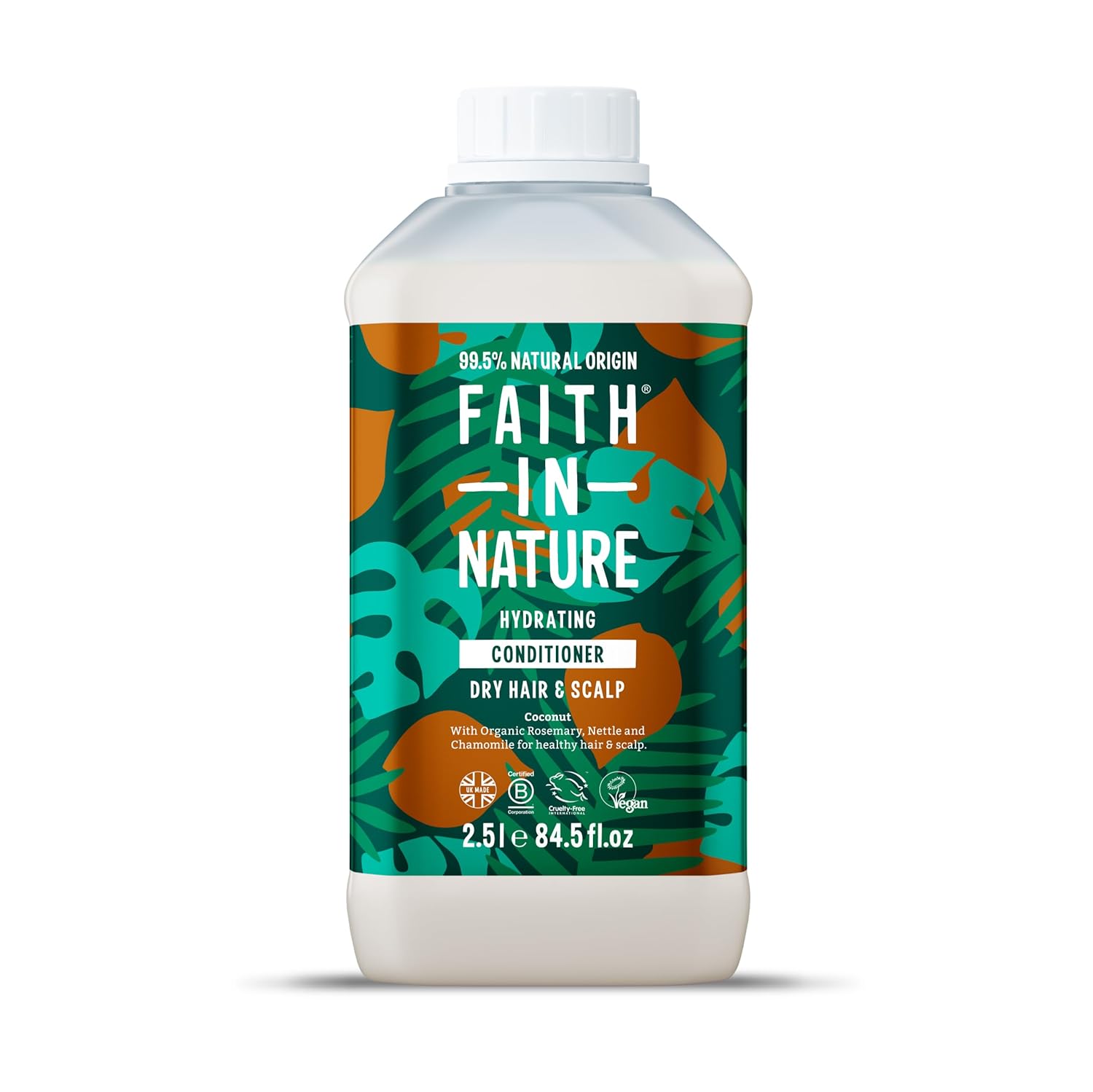 FAITH IN NATURE Natural Conditioner - Vegan & Cruelty Free, No SLS or Parabens - 84.5 fl oz, Coconut