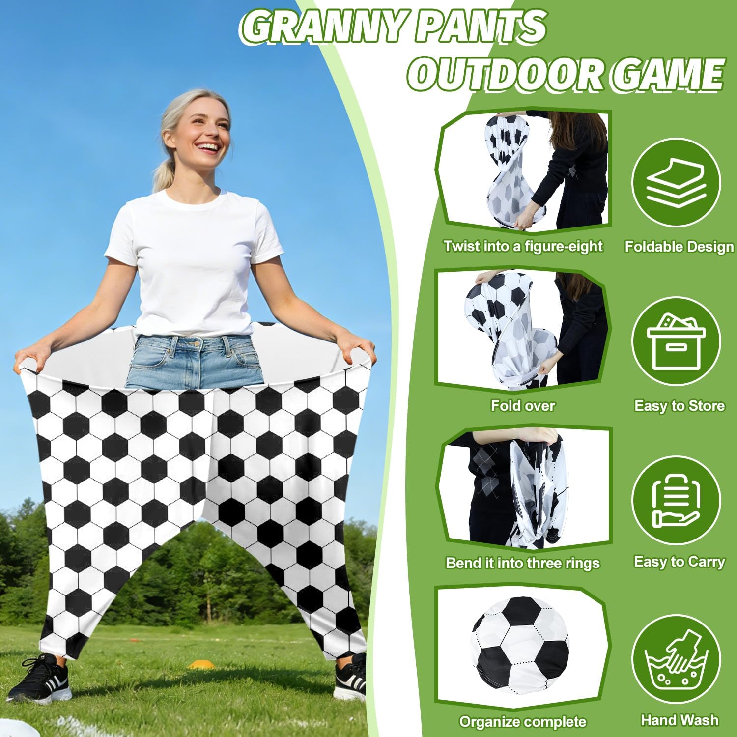 Granny Pants Yard Game, Granny Pants Outdoor Game of Bouncy Balls & 1 Air Pump（Random Color）, Granny Pants Game Big Pants Beach Ball Game for Adults and Family Entertainment Group Activities