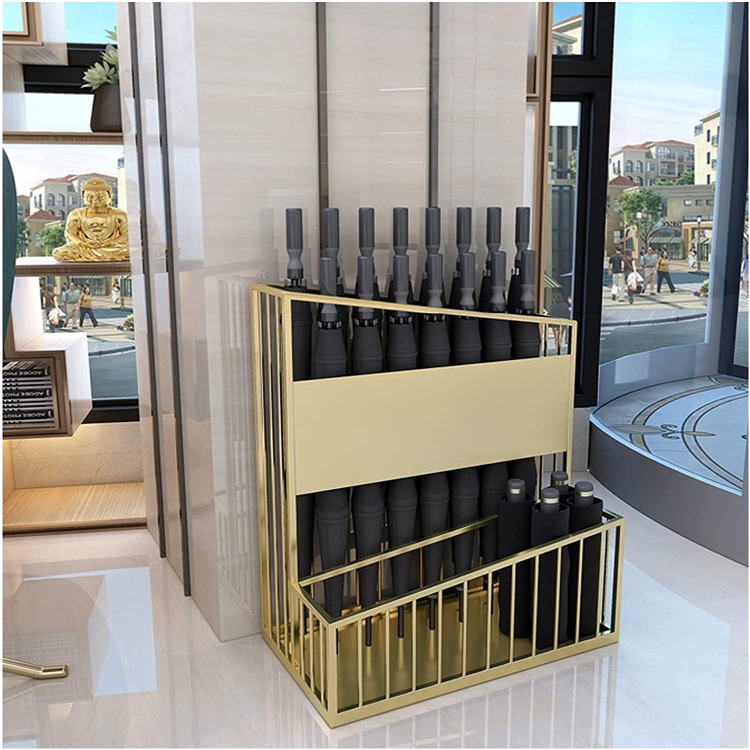 Support commercial pour parapluies de grande capacité 12-27 places