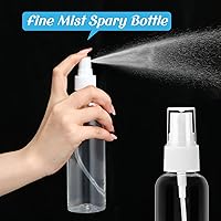 Vista 3 de Tanlade 100 botellas vacías de 8 onzas con tapa de pulverización, botellas de nebulización de plástico transparente rellenables, botella de niebla