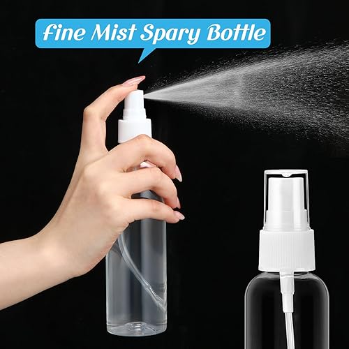Miniatura 3 de Tanlade 100 botellas vacías de 8 onzas con tapa de pulverización, botellas de nebulización de plástico transparente rellenables, botella de niebla
