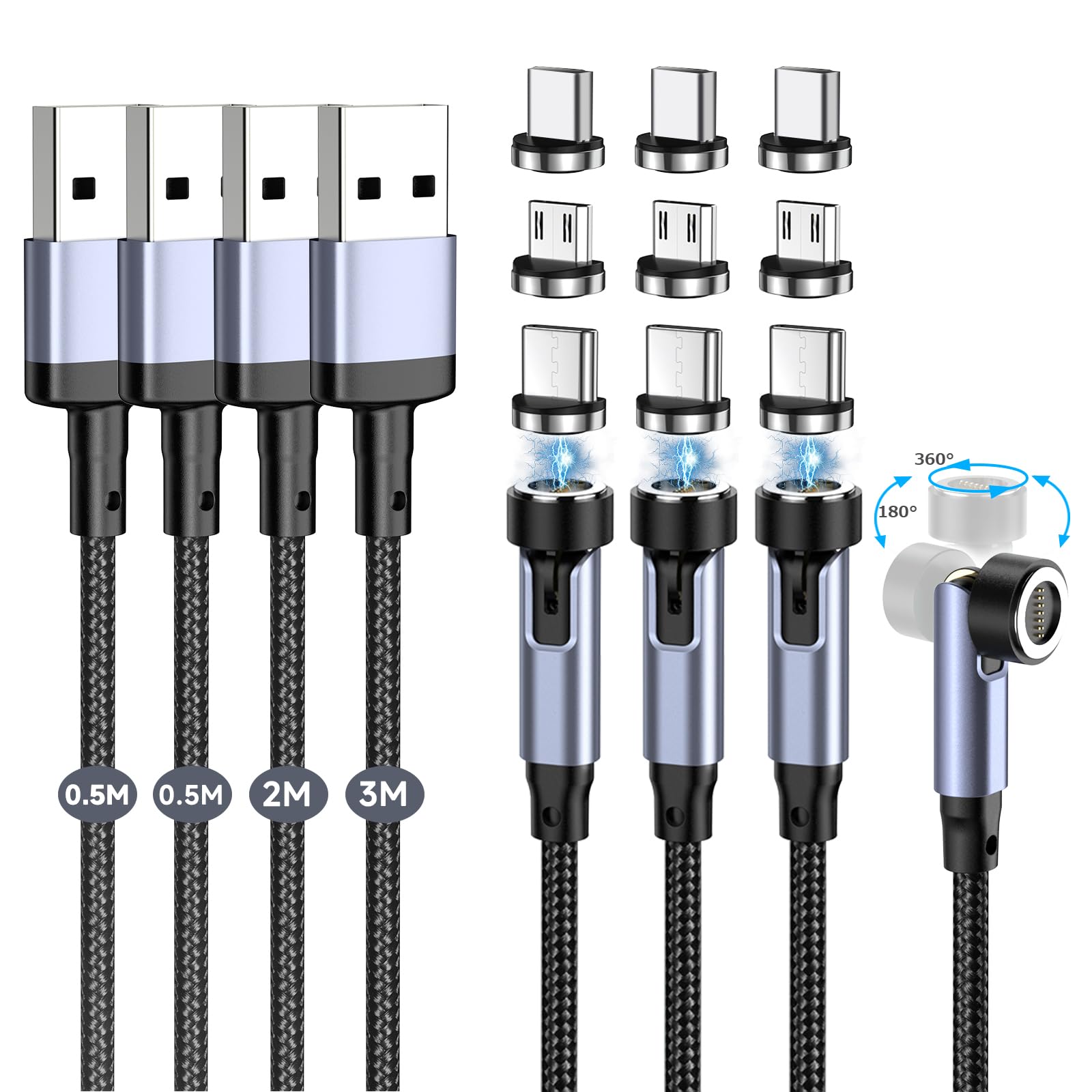 Amazon.co.jp: マグネット-充電ケーブル 7ピン 3A急速充電+データ通信