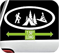 Vista 2 de Senderismo Camping Kayak Pegatina Ovalada para Ventana de Coche 7.50 Pulgadas BG 137A