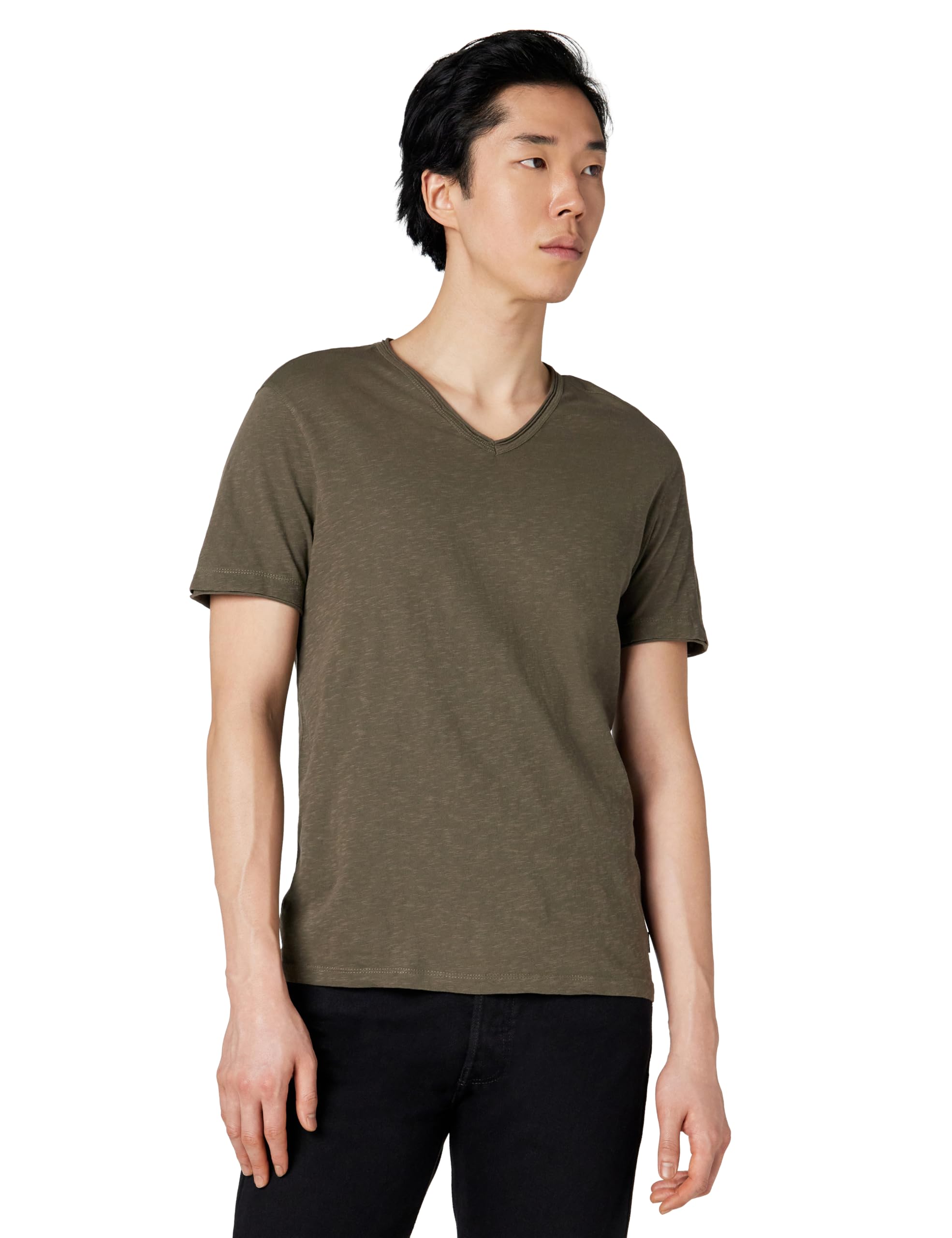 John Varvatos Men's Miles V-Neck, Twig, XXL
