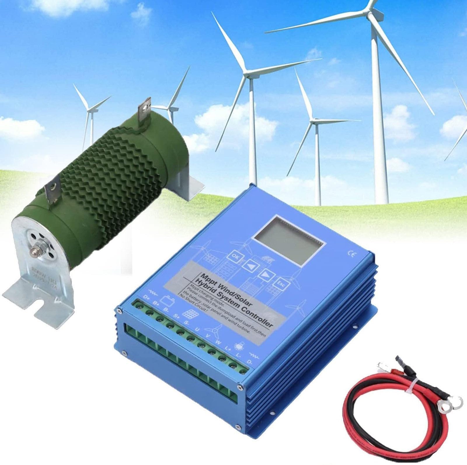 Regolatore Di Carica Ibrido Eolico-solare, Regolatore Booster MPPT For Sistemi Fuori Rete, 12 V/24 V/48 V For Sistemi Di Carica Boost For Energia Eolica E Solare Con Schermo LCD(48v,6000w)
