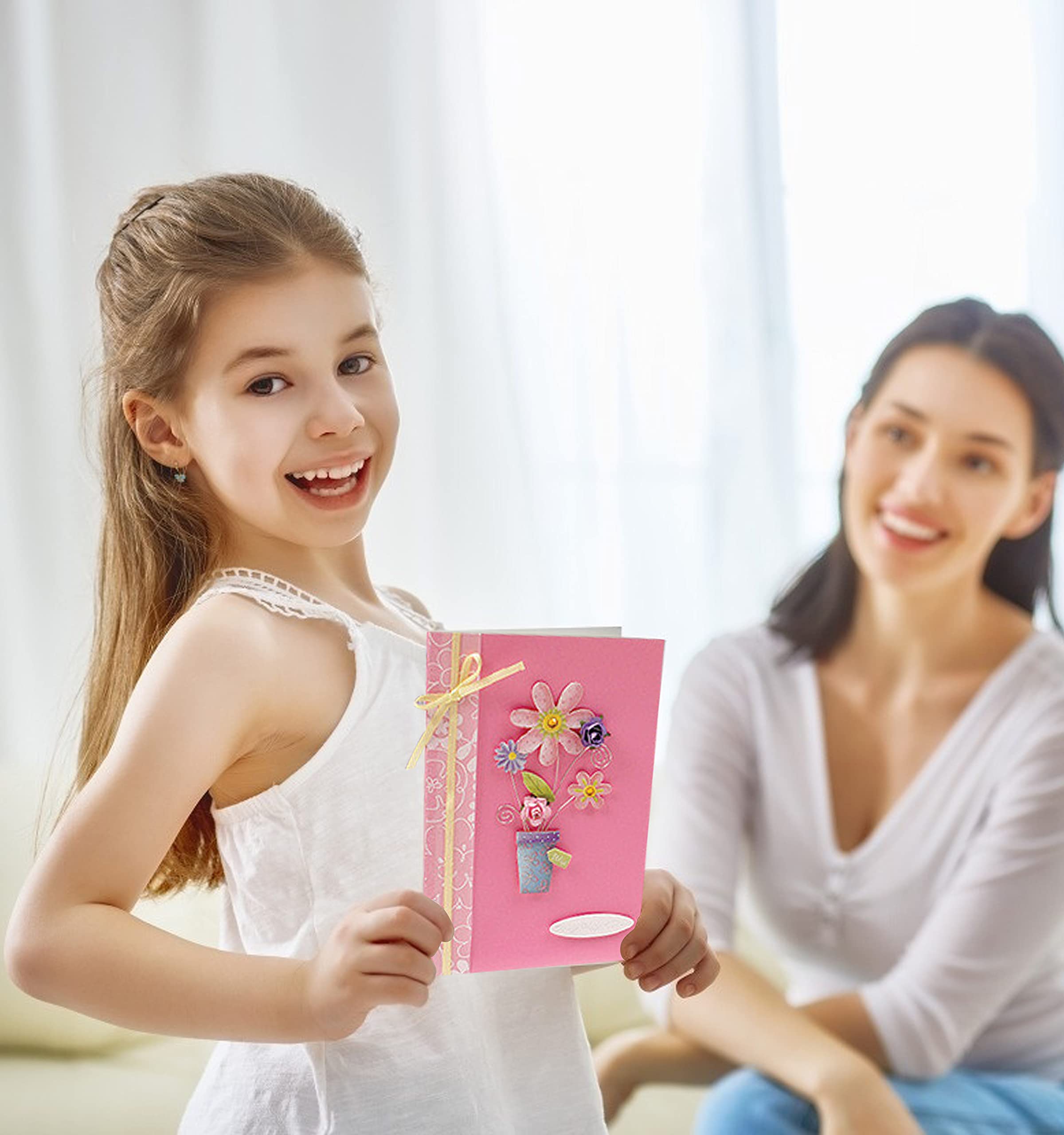 Let's Make Cards! Kit completo para hacer tarjetas, incluye 10 tarjetas y sobres y artículos decorativos para satisfacer tu imaginación y creatividad para niños y niñas