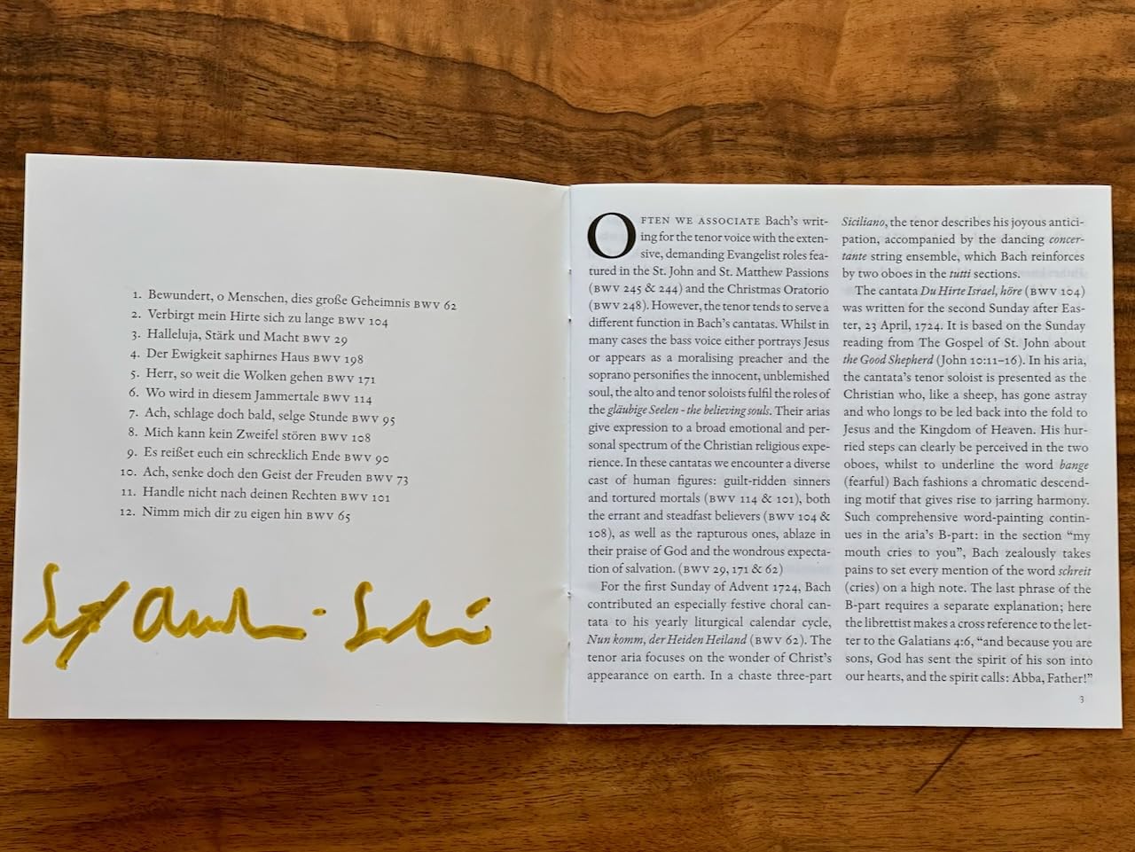 Bach: Tenor Arias Vol. 1+2 – Bundle – Autographed Edition Signed by the Artist