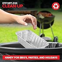 Vista 6 de Stock Your Home Mini moldes para pan de papel de aluminio de 1 libra (paquete de 30 unidades) desechables para pan, forros para hornear de 1 libra