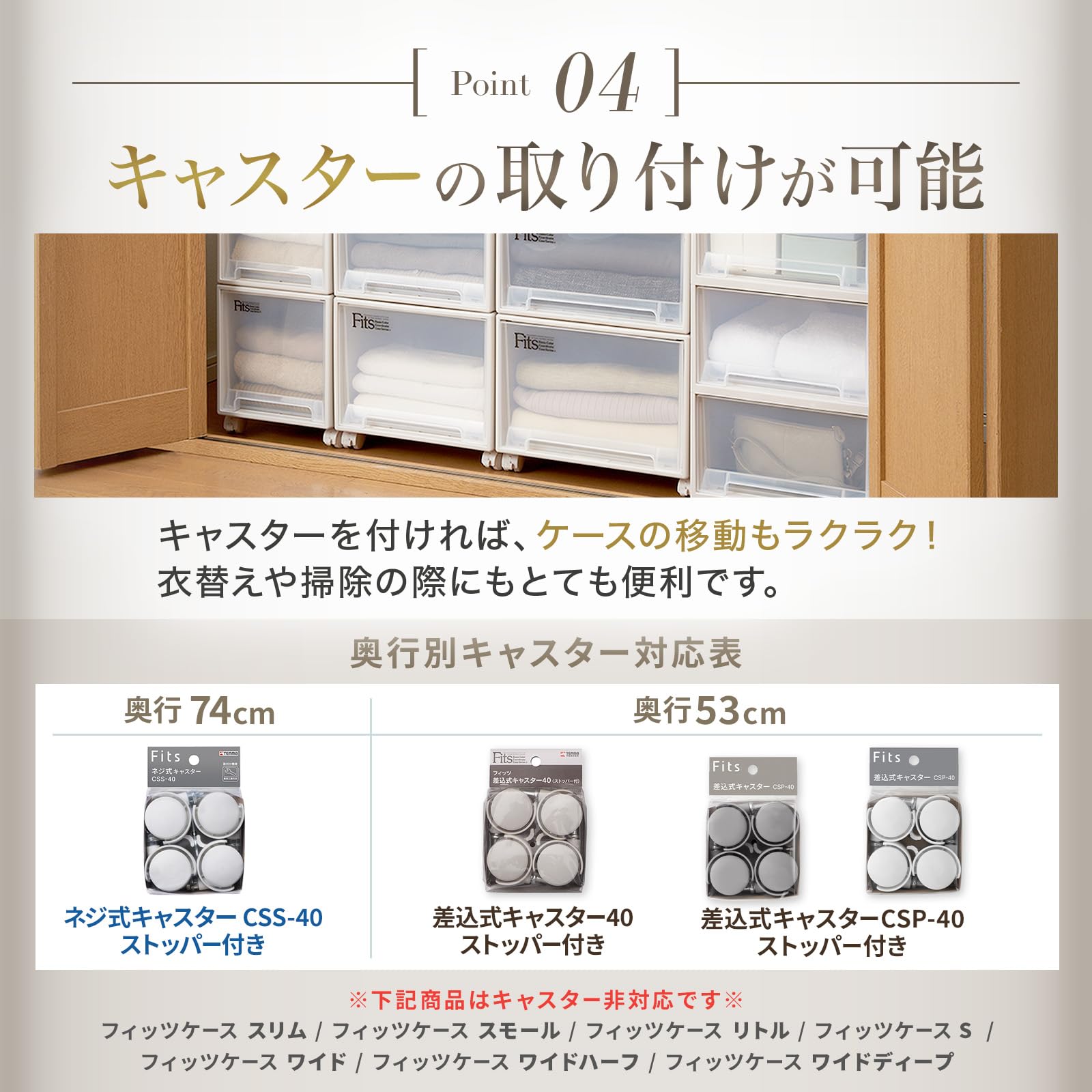 Amazon.co.jp: 天馬 収納ボックス フィッツケース 押入れ 幅44×奥行74