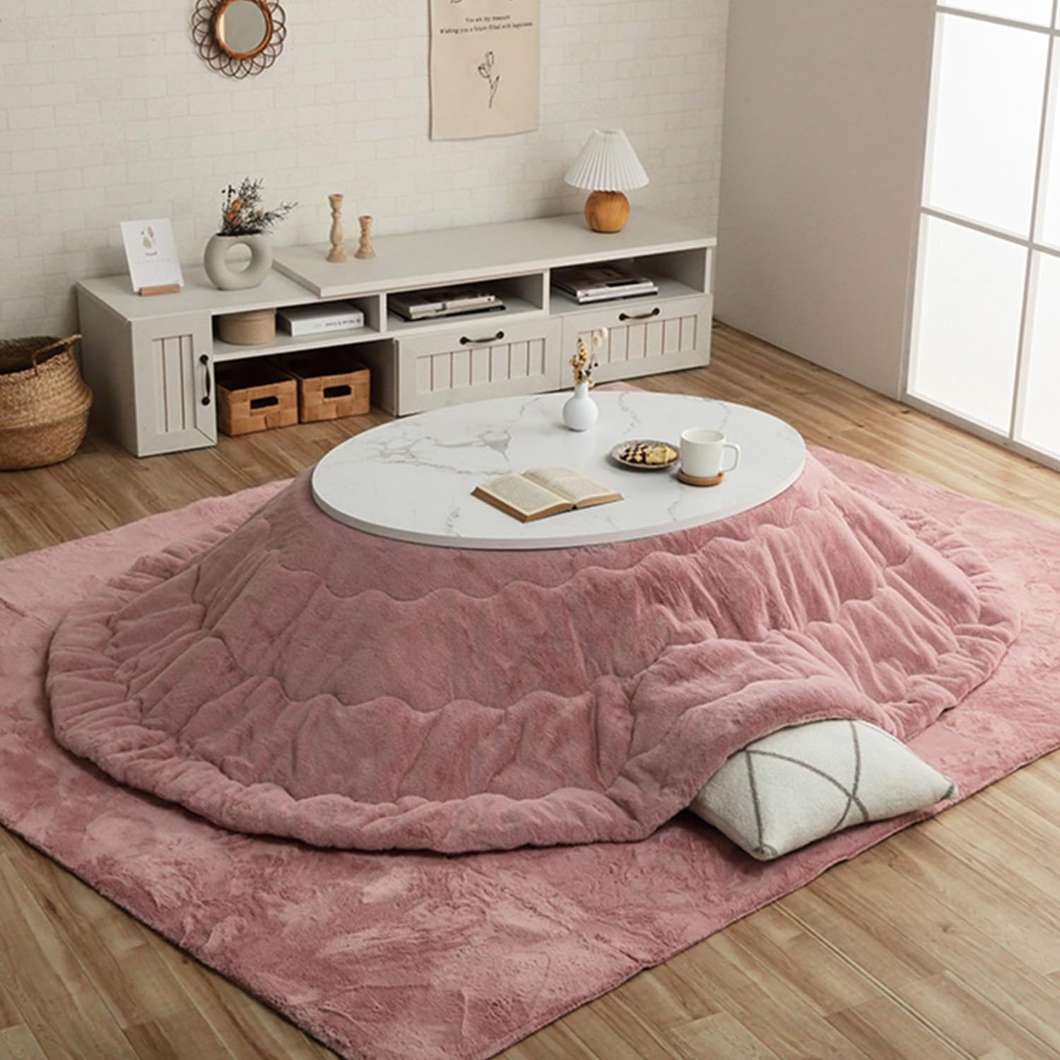 Amazon.co.jp: Ikehiko #6842489 Kotatsu Futon, Oblong, Dusty Pink