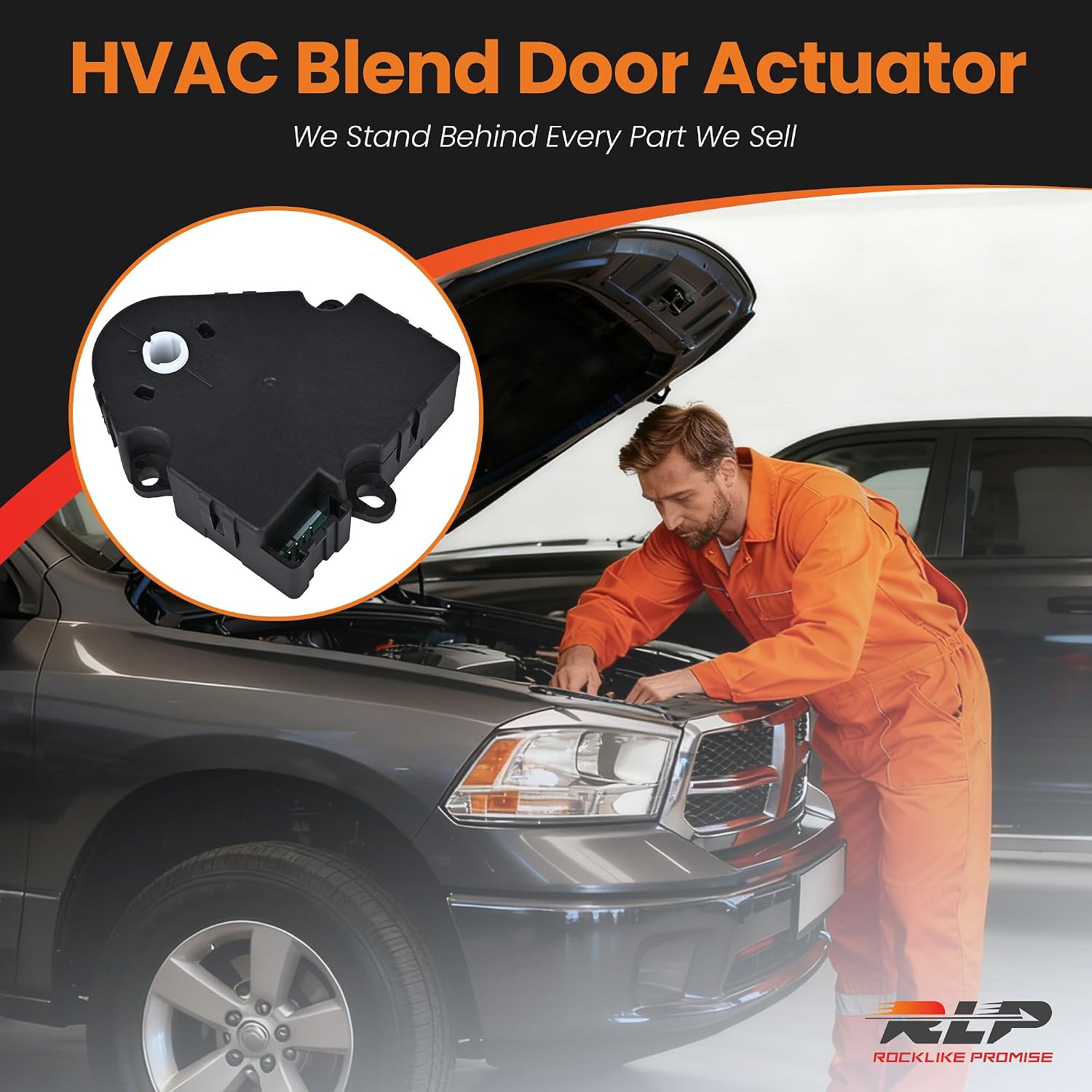 RLP HVAC Heater Blend Door Actuator 604-107 Compatible with Chevy Tahoe Silverado C1500 Suburban GMC Yukon Ca-dillac Escalade Buick Replaces 16124932 89018395 Main Temperature Mode