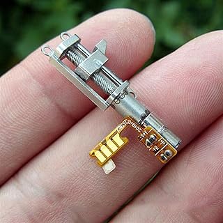 GTPBAO Power Science Mini Precision Stepper Motor, 4mm Tiny Linear Actuator, 2-Phase 4-Wire 10mm Stroke, Planetary Gearbox, Gear Stepping Motor Engine Projects (Size : Model B)