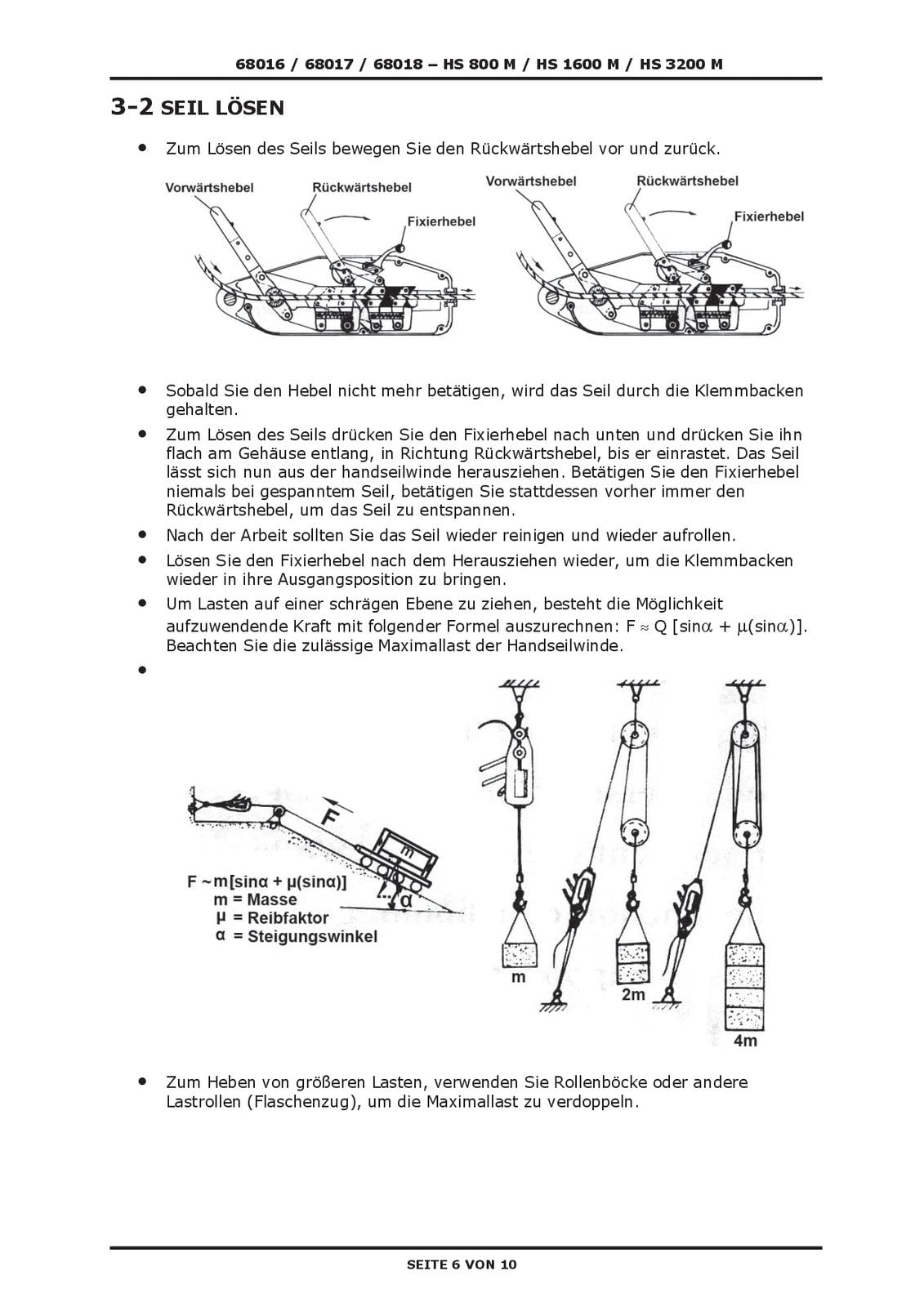DEMA Handseilwinde 800 kg – Robuster Handseilzug | Handhebelzug | Seilwinde für Werkstatt & Anhänger