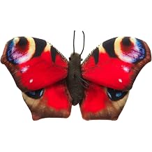 Uni-Toys - Butterfly Red with Loop - 24 cm Width - Plush Insect - Plush Toy, Cuddly Toy