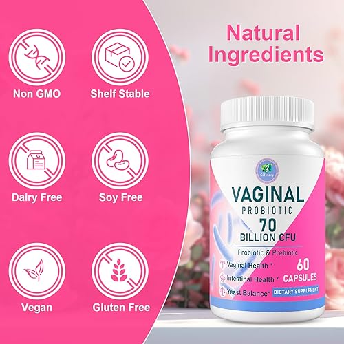 Miniatura 9 de Probióticos vaginales, equilibrio de pH para mujeres, 70 mil millones de UFC probióticos para mujer para la salud vaginal, urinario, control de