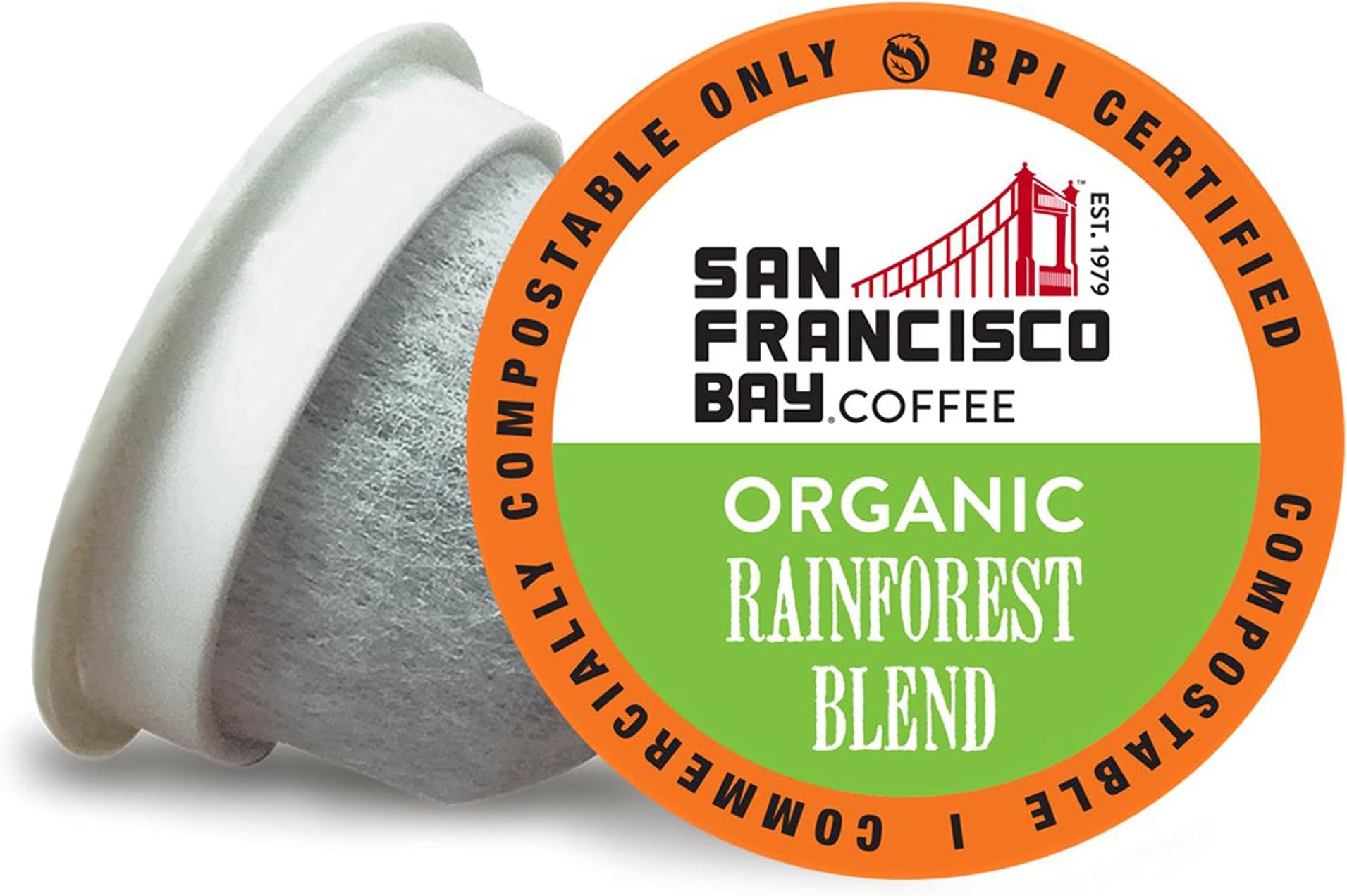 SF Bay Organic Rainforest Blend Coffee, OneCup – 72 Count Compostable Coffee Pods – Medium Roast Arabica – Compatible with Most Keurig K-Cup Brewers