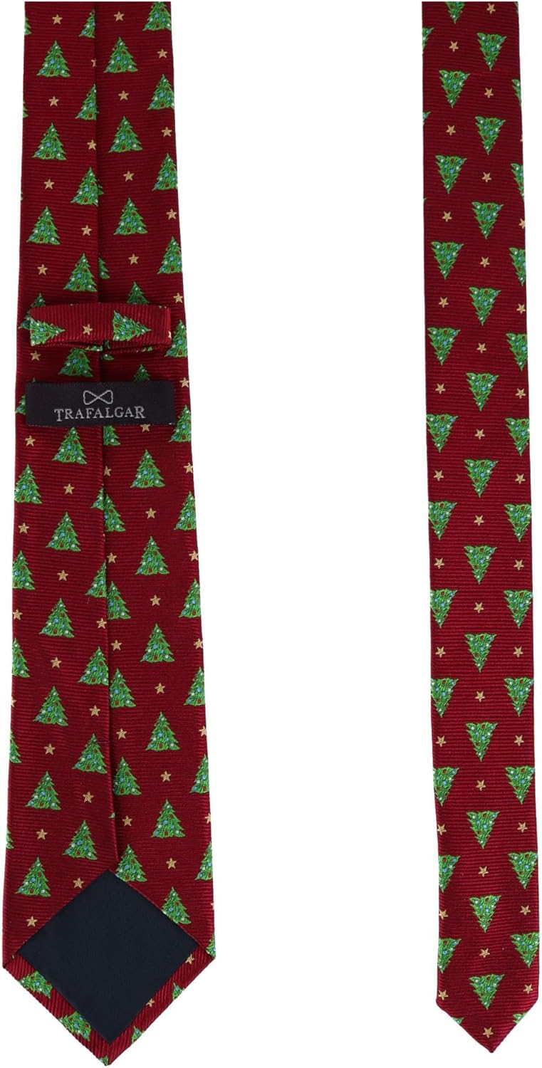 Trafalgar Men's Oh Christmas Tree Novelty Silk Necktie