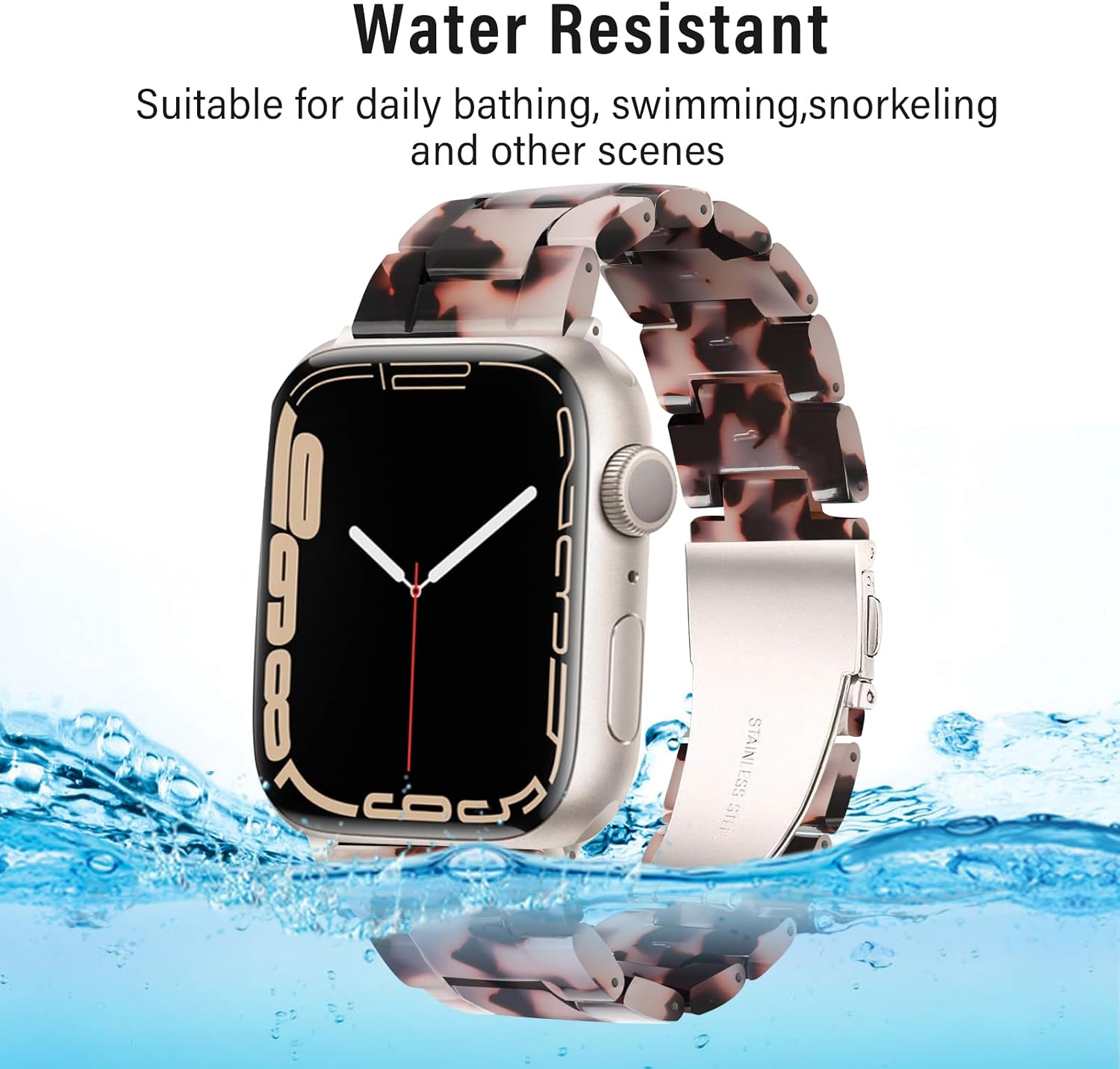 HOPO Resin Bands Compatible With Apple Watch Band iWatch Band For Women Men image 4