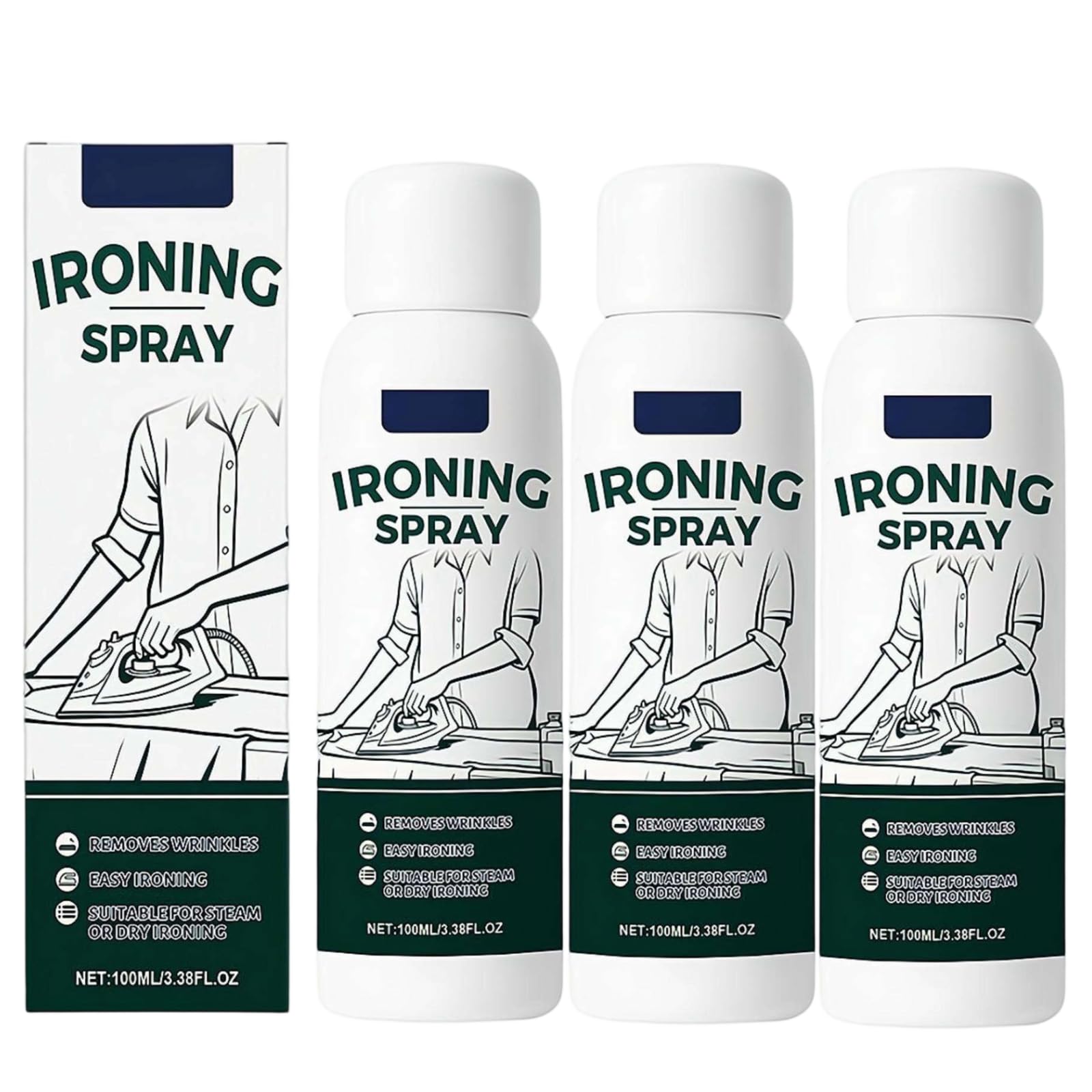 Ironing Starch Spray - Spray Starch for Ironing Clothes, Heavy Hold Iron Spray for Clothes,Fabric Static Remover,Anti Static Dewrinkle Spray for Wool Cotton Linen Polyester Clothing Laundry Bed Sheets